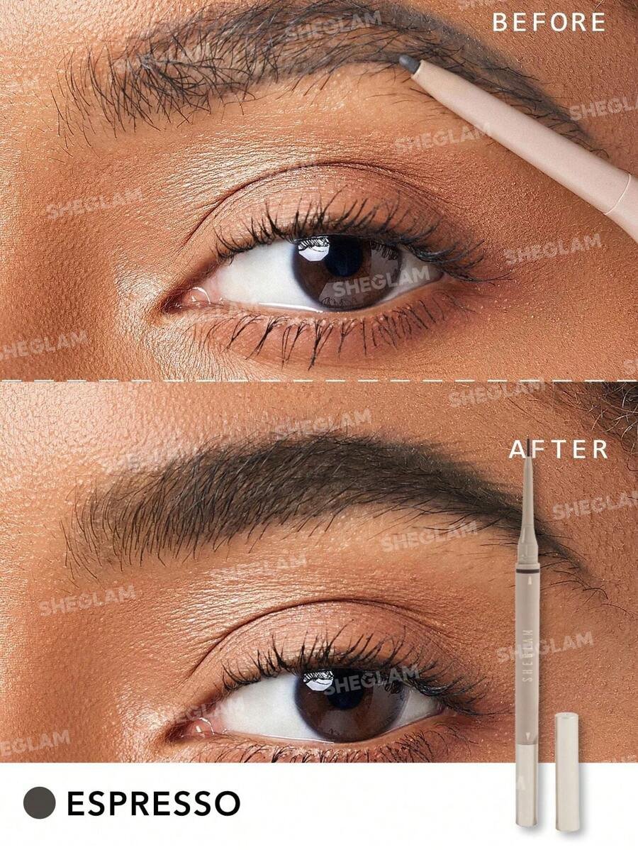 SHEGLAM قلم حواجب 2 في 1 من Brows On Demand-قلم حواجب سائل مقاوم للماء بلون بني فاتح مقاوم للعرق ومضاد للزيوت وملء طبيعي للحواجب وتحديد الحواجب وكريم جل مكياج حواجب وعيد الميلاد حفل التخرج عيد ميلاد عطلة صيف خريف واي تو كيه أنيق أزياء نساء علامة تجارية مكياج مستحضرات تجميل الجمال حفلة شاطئ بحر سفر تخييم في الهواء الطلق مدرسة حرم جامعي رحلة مهرجانات ديكور هدية هدية وردة فتاة تنكر أفضل لون سحر أجواء - Image 3