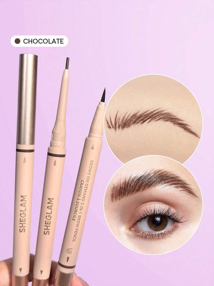 SHEGLAM قلم حواجب 2 في 1 من Brows On Demand-قلم حواجب سائل مقاوم للماء بلون بني فاتح مقاوم للعرق ومضاد للزيوت وملء طبيعي للحواجب وتحديد الحواجب وكريم جل مكياج حواجب وعيد الميلاد حفل التخرج عيد ميلاد عطلة صيف خريف واي تو كيه أنيق أزياء نساء علامة تجارية مكياج مستحضرات تجميل الجمال حفلة شاطئ بحر سفر تخييم في الهواء الطلق مدرسة حرم جامعي رحلة مهرجانات ديكور هدية هدية وردة فتاة تنكر أفضل لون سحر أجواء - Image 12